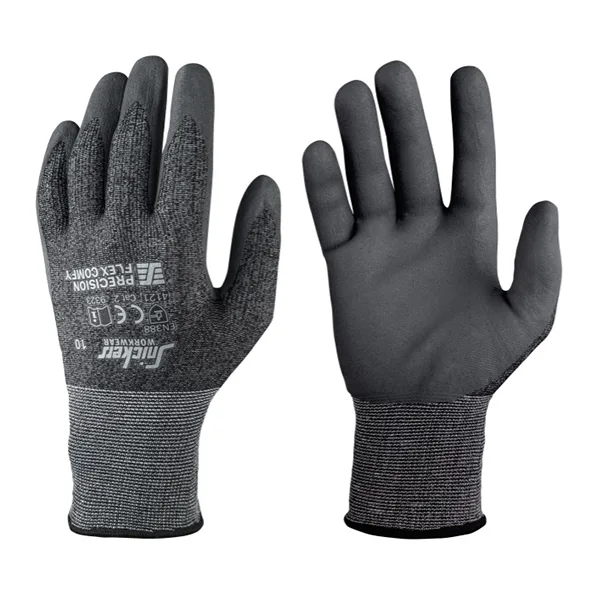 Snickers Workwear 9323 Precision Flex Comfy Handske svart/stålgrå 8