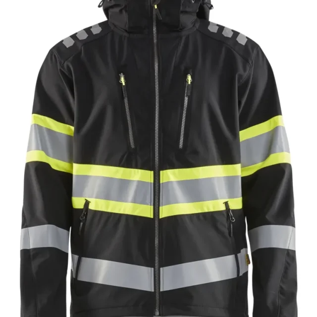 Blåkläder 449425139933L Softshelljacka svart/varselgul Stl L