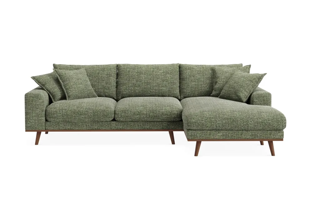 Copenhagen Premium 4-sits Högervänd L-formad Djup Divansoffa i Chenille