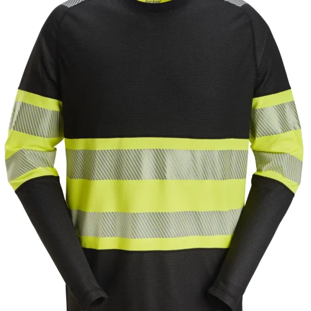 Snickers Workwear 2430 T-shirt varsel, svart/gul S