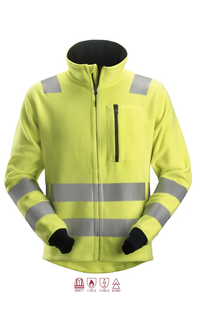 Snickers Workwear 2860 ProtecWork Fleecejacka varsel, gul M