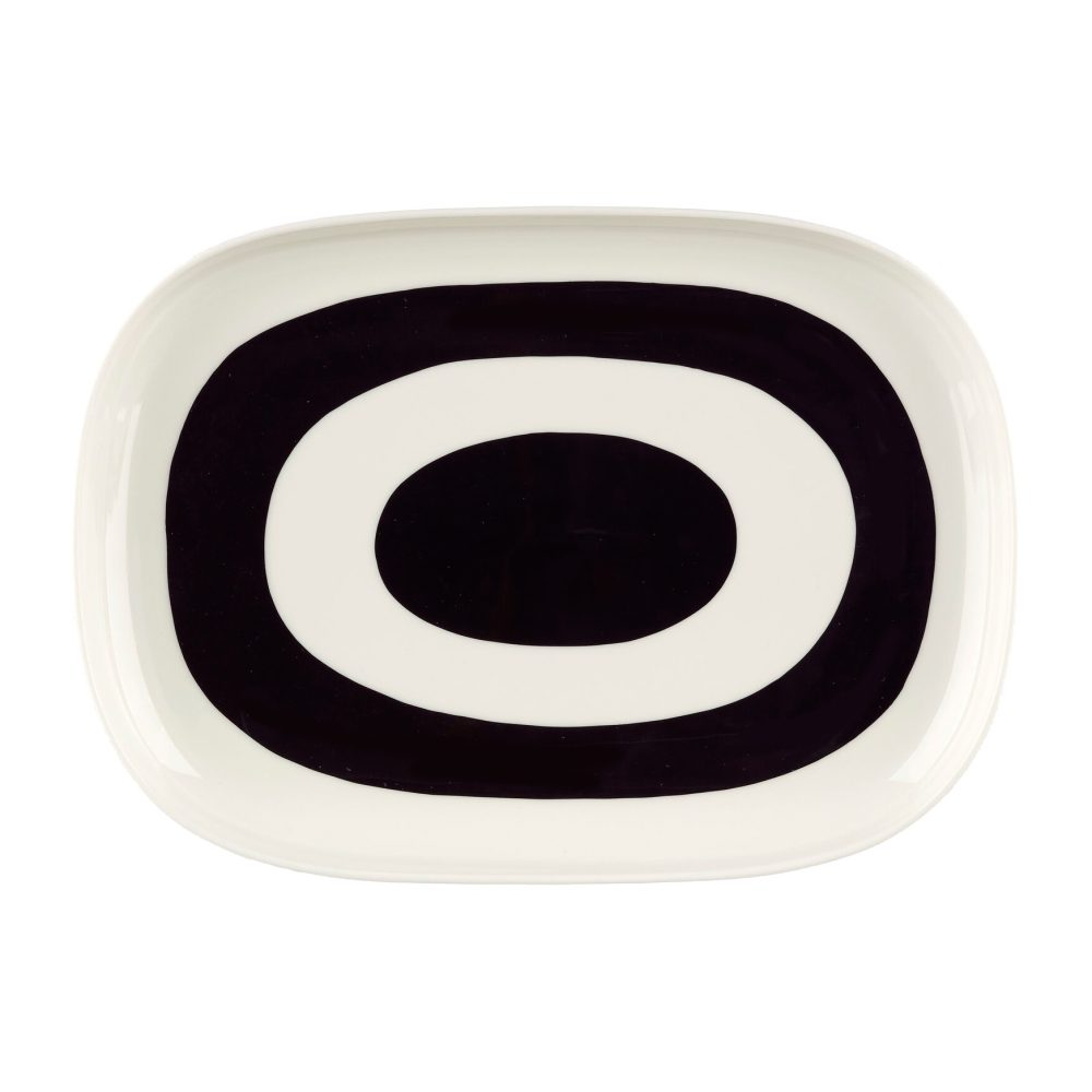 Melooni tallrik 32x23 cm, White-clay