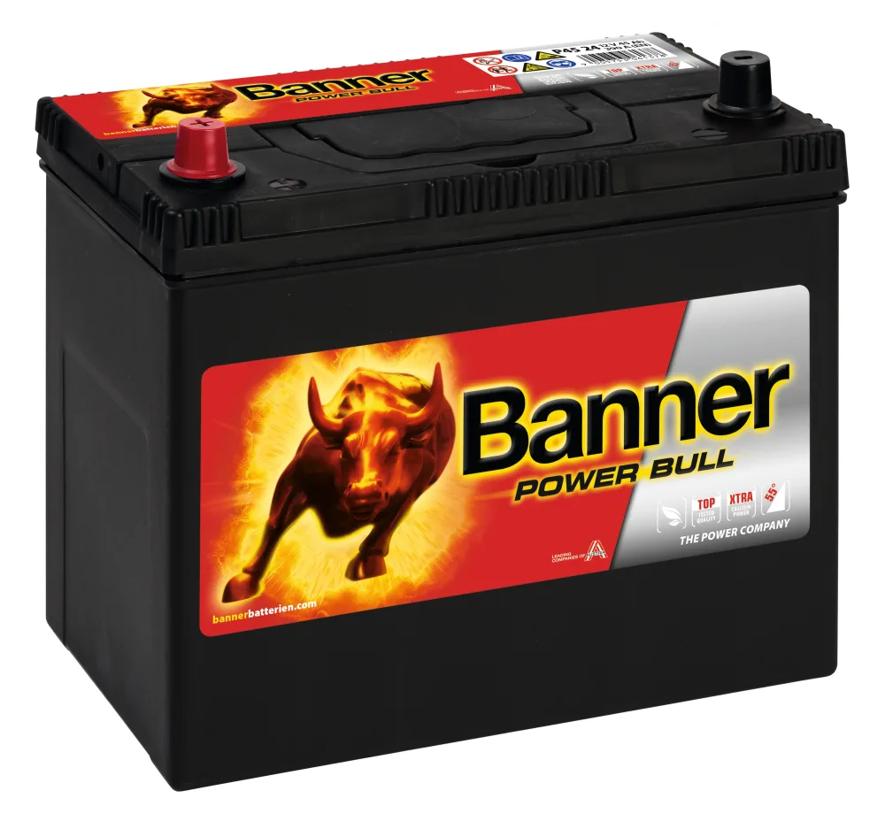 Banner Power Bull P4524M Startbatteri 12V, 45 Ah