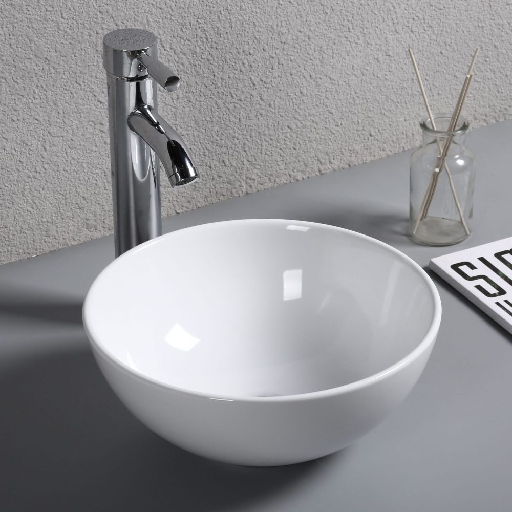 Runt tvättställ 31cm | Skålformad design i porslin