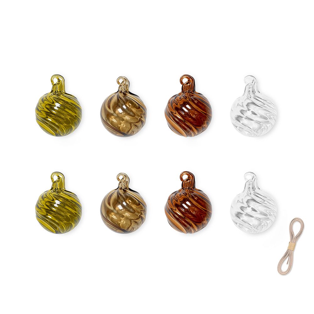 Twirl julkula small Ø4 cm 8-pack, Multi