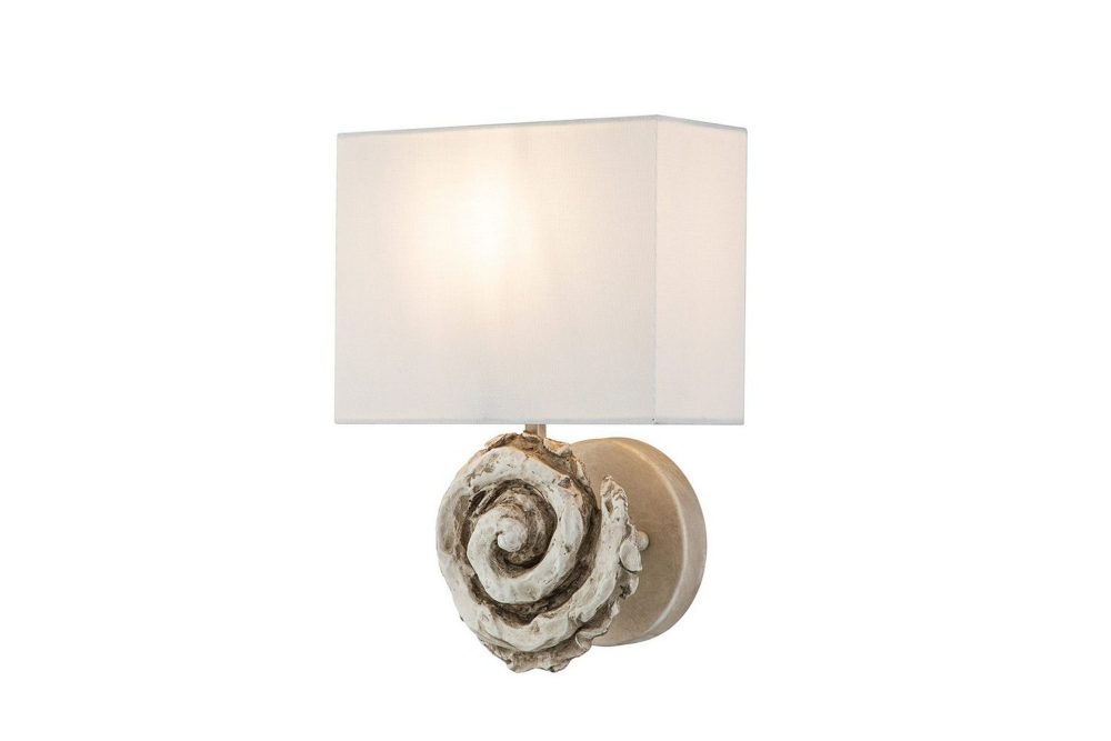 Vägglampa Flambeau Swirl Benvit