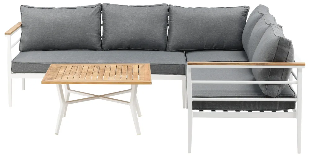 Venture Home Mexico 6184-400 Loungeset soffa, bord, grått/natur/vitt