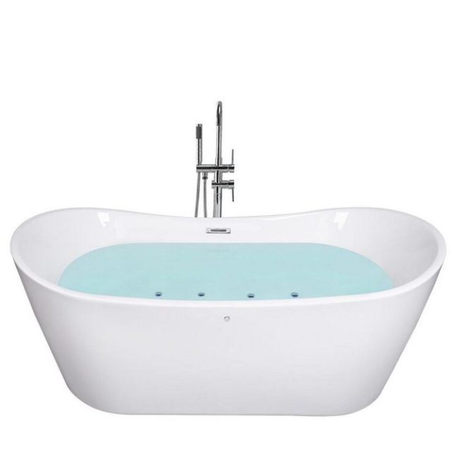 Bubbelbadkar fristående vit ANTIGUA