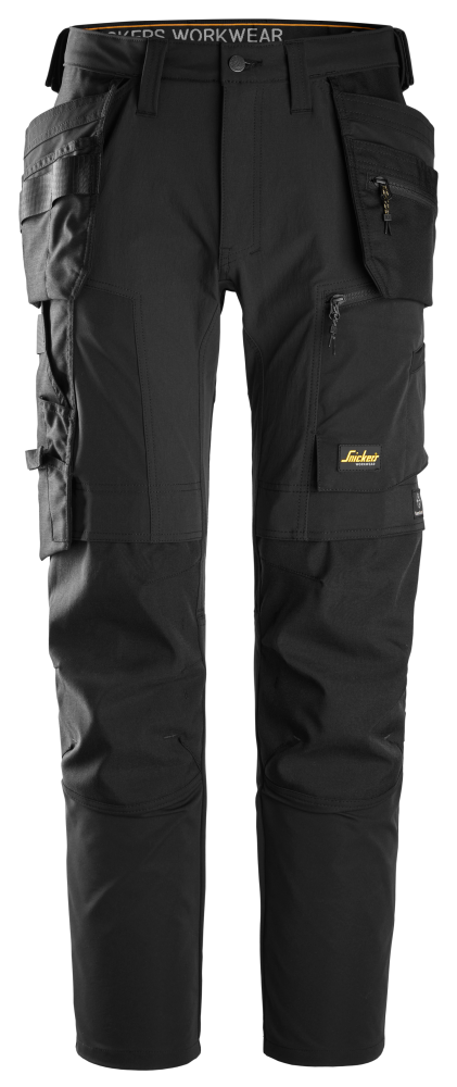 ARBETSBYXA SNICKERS WORKWEAR STRETCH AW HF, SVART STL: 50