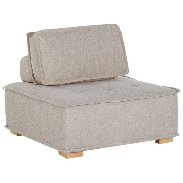 1-sitssoffa Tibro Beige, ljust trä