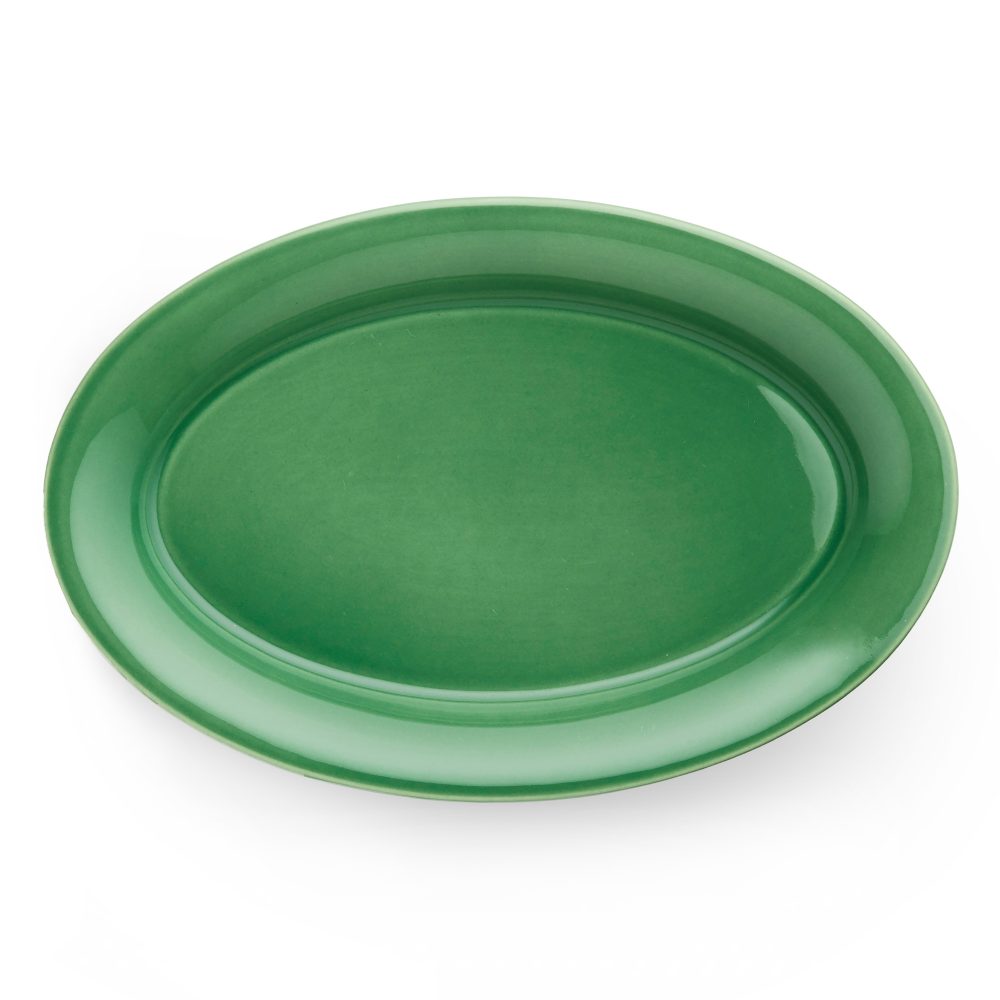 Ursula oval tallrik 18,5x28 cm, Mörkgrön