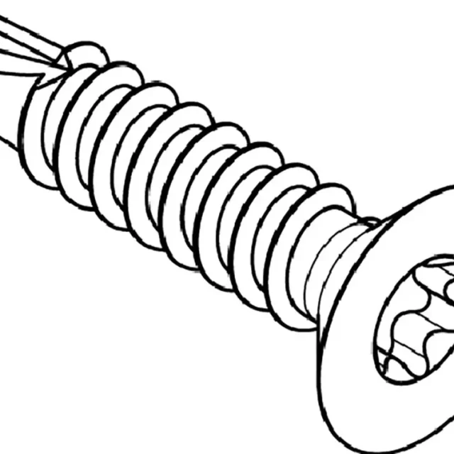 REYHER 075040190063050 Plåtskruv T30, försänkt, DIN7504P 6,3x50 mm, 250-pack