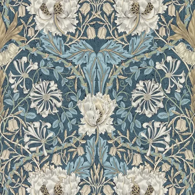 Morris & Co - Honeysuckle & Tulip Woad/ Morris and Friends Wallpa