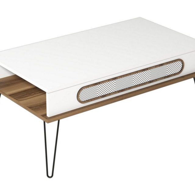 Ekolane Soffbord 105 cm med Förvaring Hylla