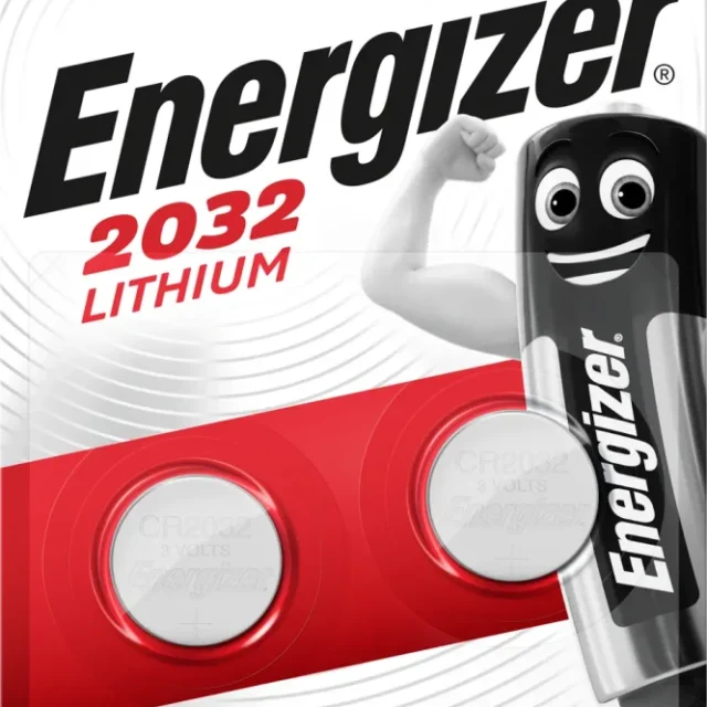 Energizer Lithium Knappcellsbatteri CR2032, 3 V 2-pack