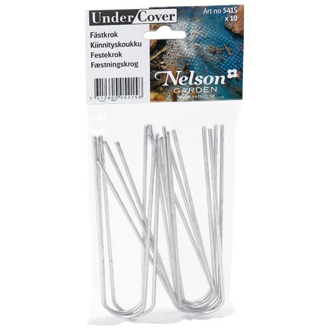 Nelson Garden 5415 Fästkrok duk/väv, 10-pack