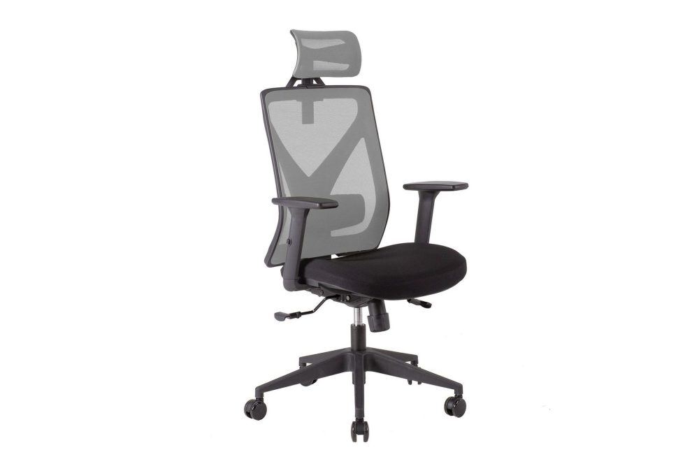 Kontorstol MIKE 64x65xH110-120cm svart/grå