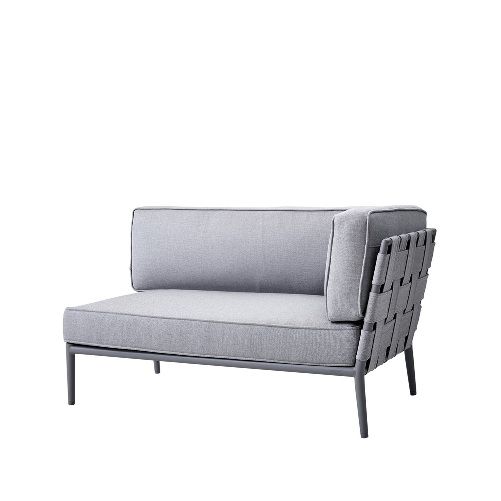 Conic modulsoffa, Light grey-vänster-inkl. dynor