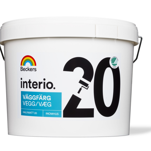 VÄGG INTERIO 20 VIT/BAS A 9L VÄGGFÄRG