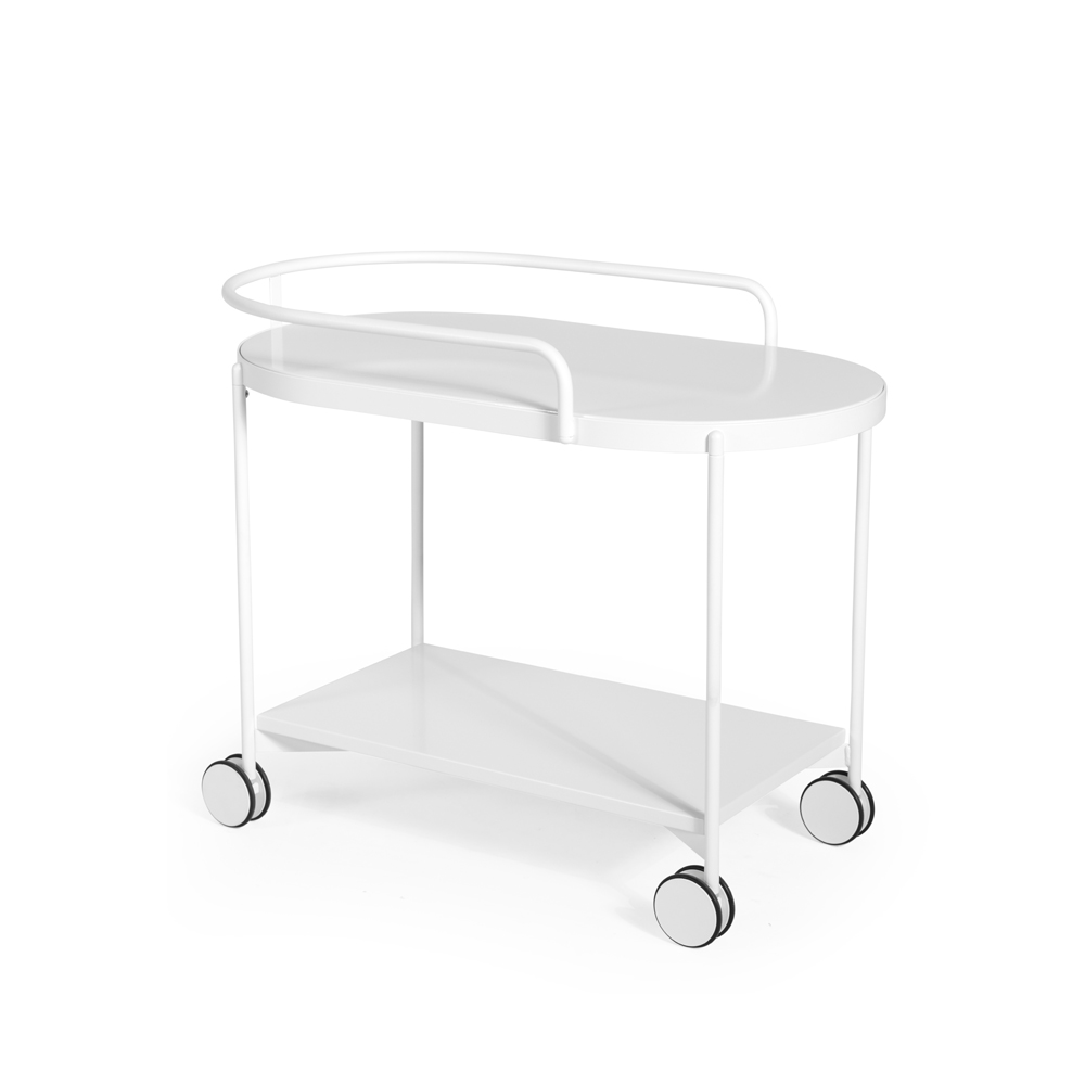 Lene rullvagn, white, mdf