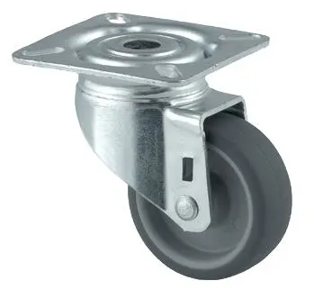 Tente 2470PJO125P50 Länkhjul termogummi, platta 77x67 mm 125 mm