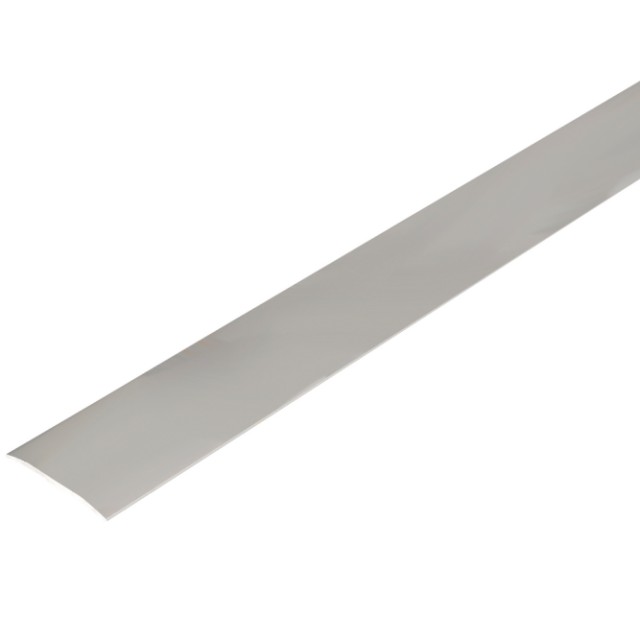 SKARVLIST D-PROFILE SLÄT SILVER SJÄLVHÄFTANDE 38MM 180CM