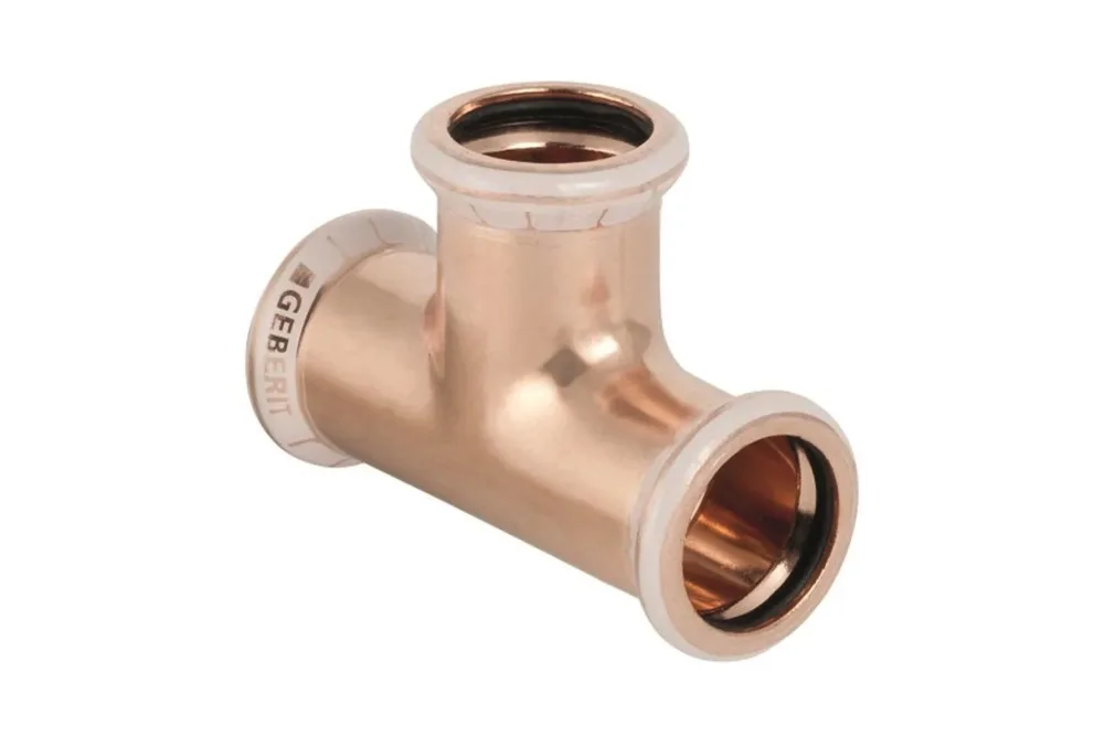 Geberit 1768300 T-rör pressas med M-backar 35 x 35 x 35 mm