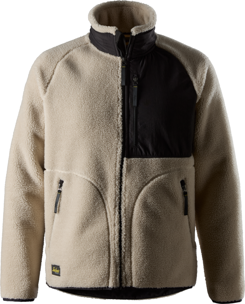 FLEECEJACKA POLARTEC AW SAND/SVART STL M