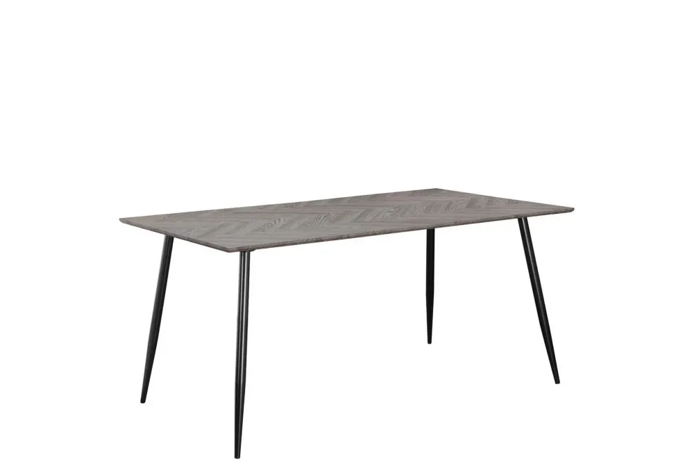Matbord Monza 160x90x76 cm, Fiskben Viteik/Svart