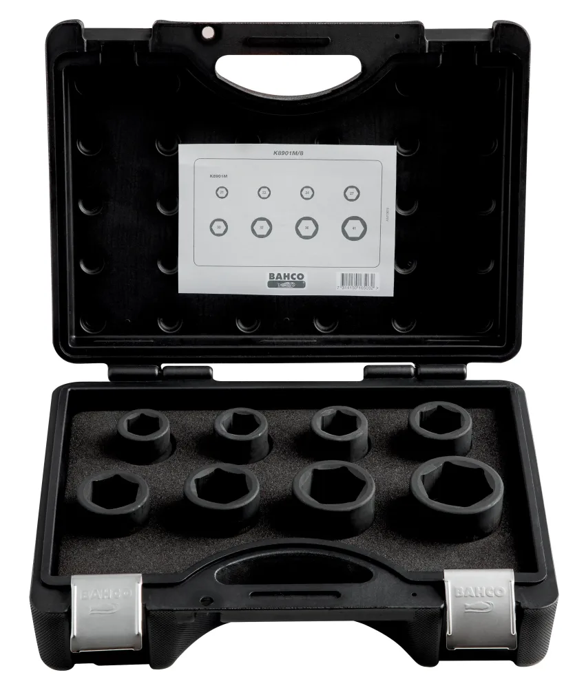 Bahco K8901Z/8 Krafthylssats 3/4", 8 delar