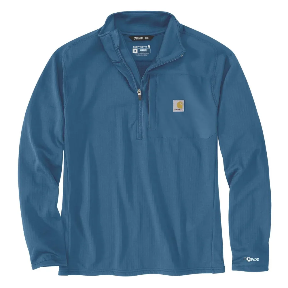 Carhartt Mock Neck Half-Zip T-Shirt Tröja Blå