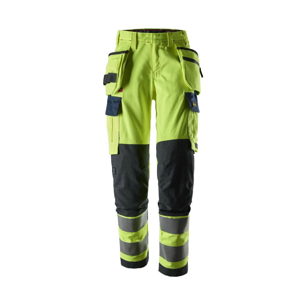 Snickers Workwear ProtecWork 6768 Varselbyxa varsel, gul/marinblå, dam, klass 2, flamskydd 46