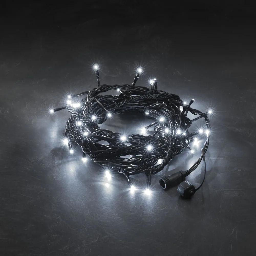 Konstsmide 4850-207 Ljusslinga svart mjuk kabel, 50 LED Vita - Bild 2