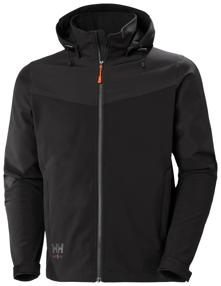 JACKA HELLY HANSEN 74290 OXFORD SVART M, AVTAGBAR HUVA SOFTSHELL
