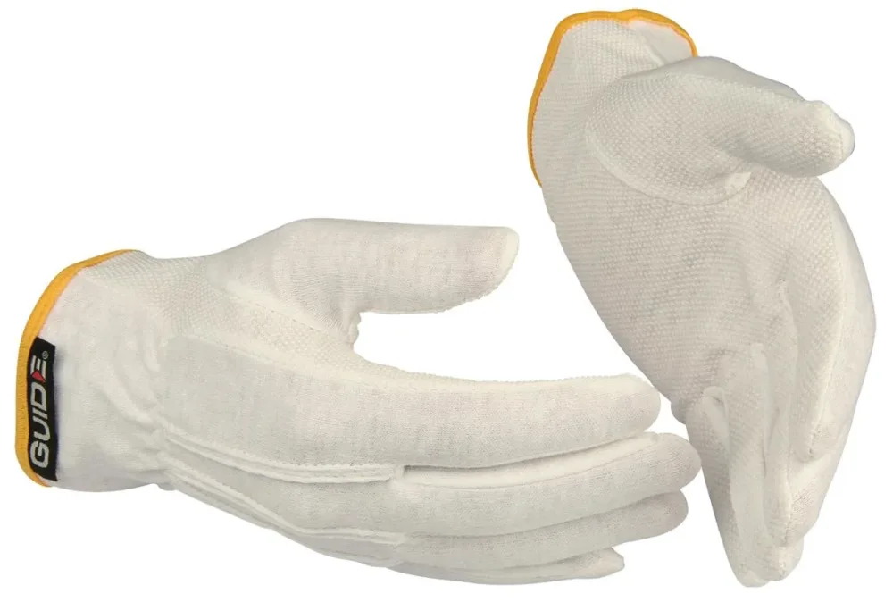 Guide Gloves 549 Handske bomull, tunn, PVC 10