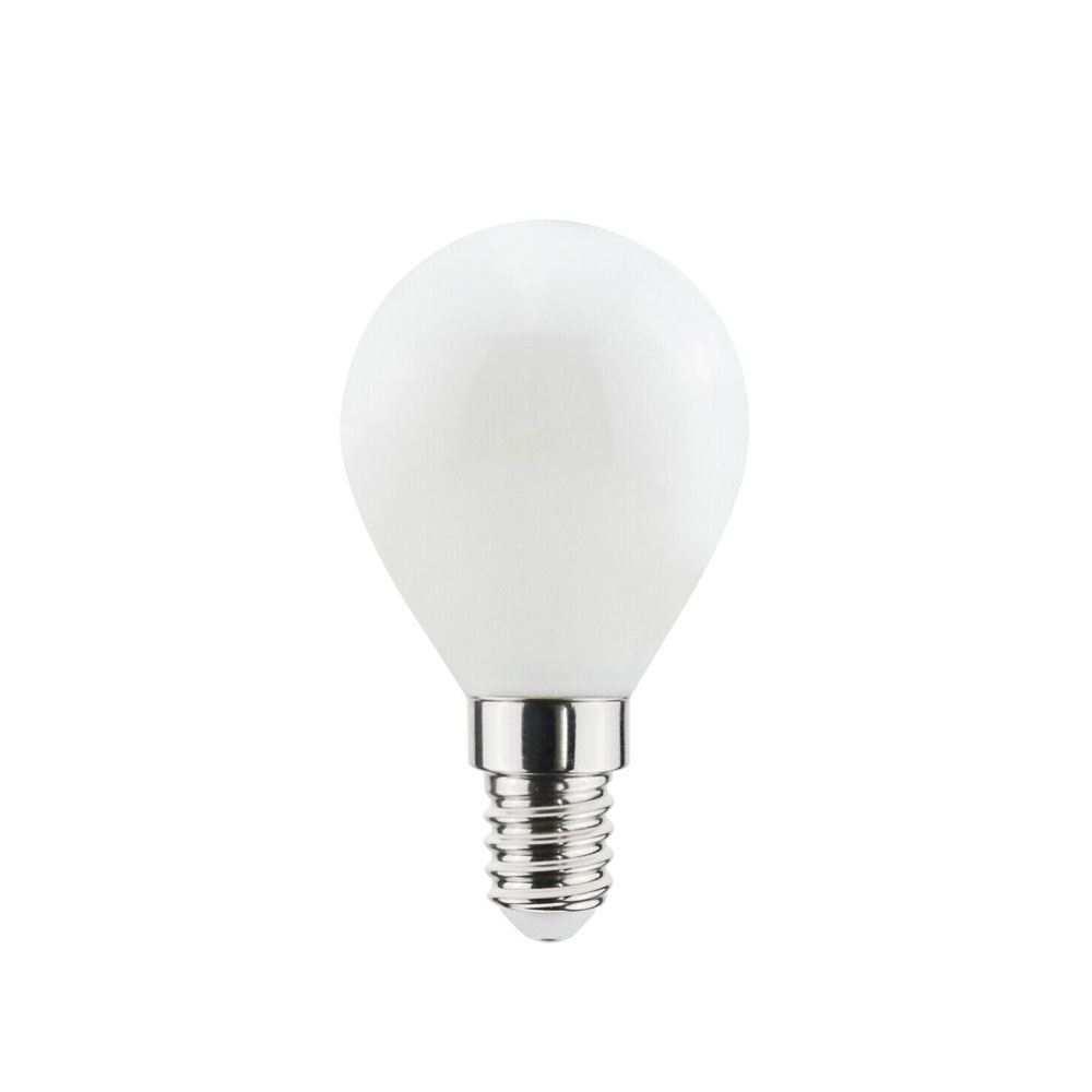 Airam Filament LED dim to warm-klot E14 ljuskälla, opal, p45