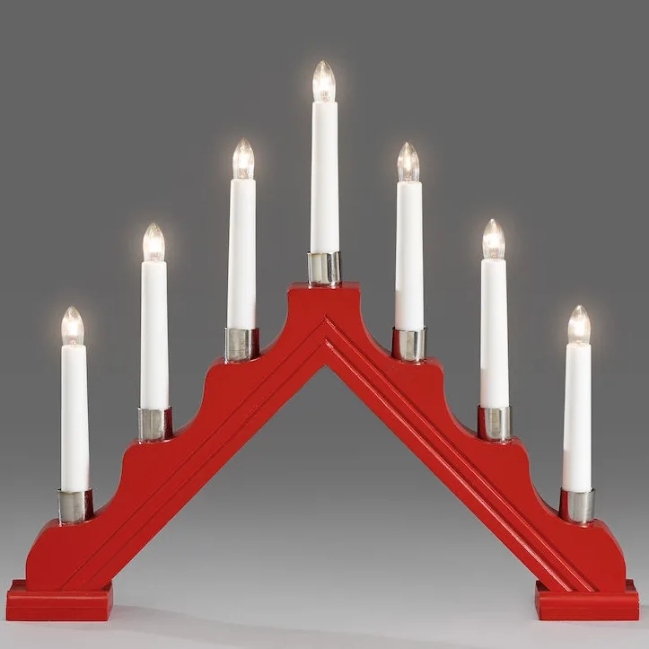 Konstsmide 1041-510 Adventsljusstake 7 ljus röd - Bild 2