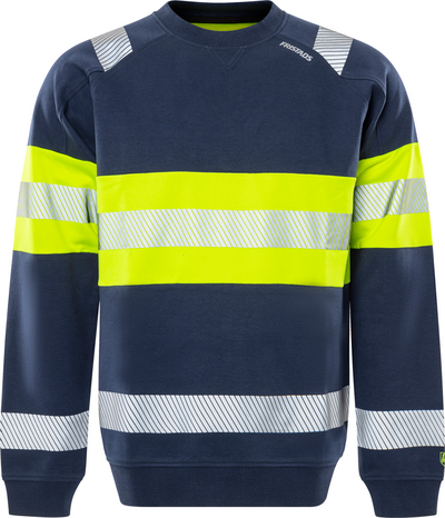 SWEATSHIRT 7530 GKC VARSEL KL 1 GUL/MARIN STL 3XL