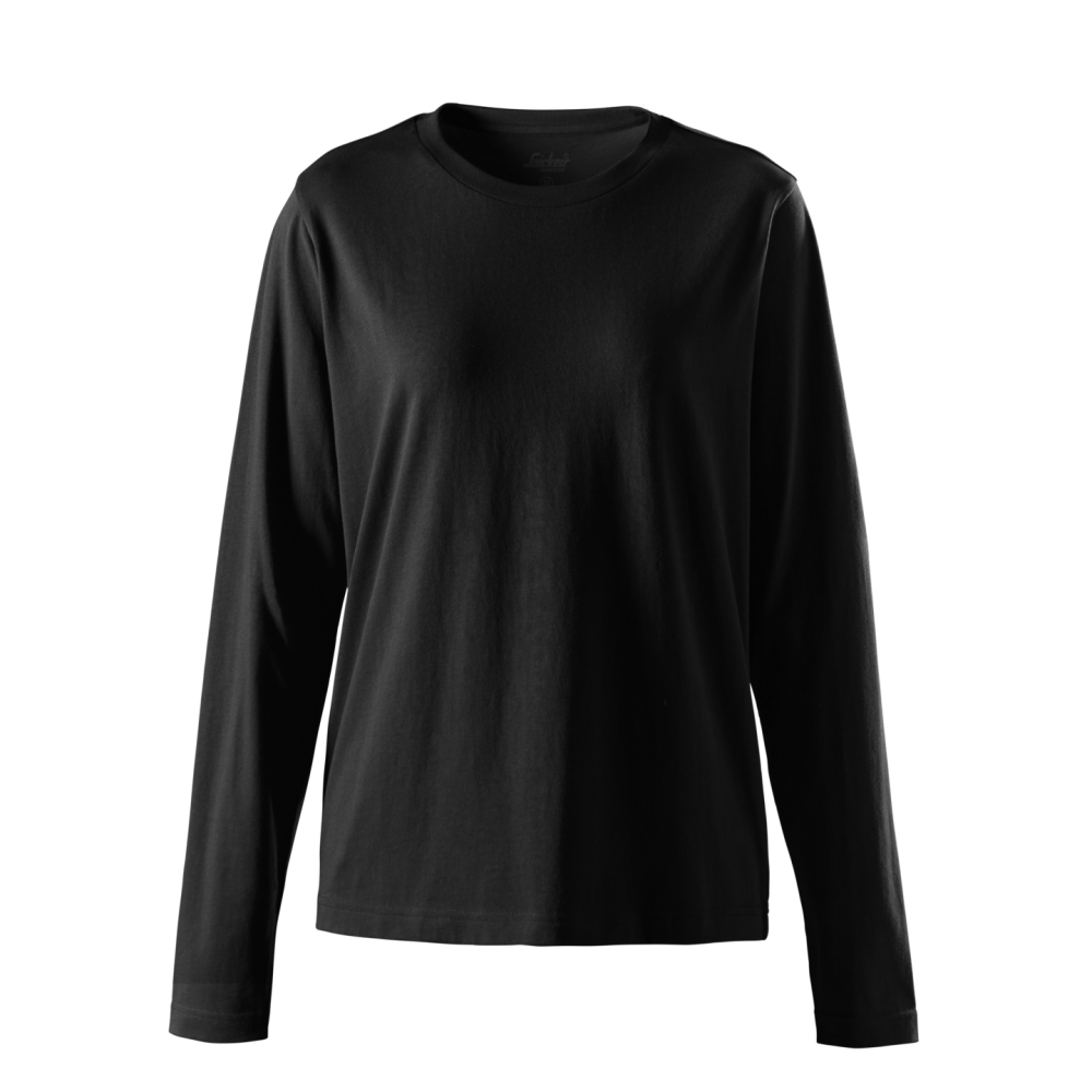 T-SHIRT KLASSISK LÅNG ÄRM DAM SVART STL XXL