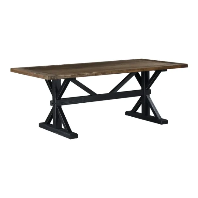 Matbord Bloomington Lyon Premium Förlängningsbart 200 cm Natur, Black