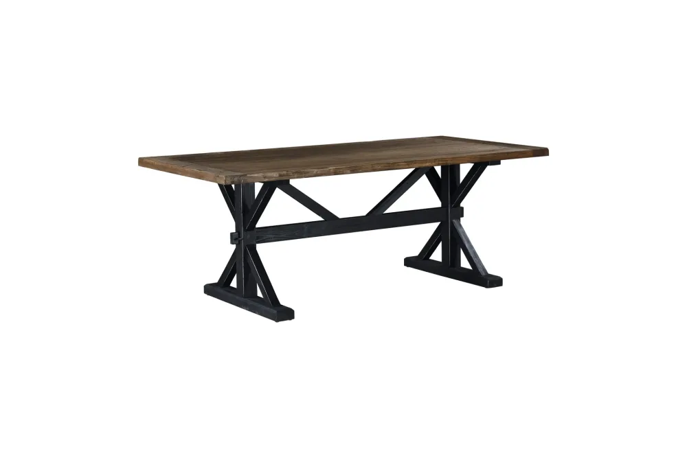 Matbord Bloomington Lyon Premium Förlängningsbart 200 cm Natur, Black