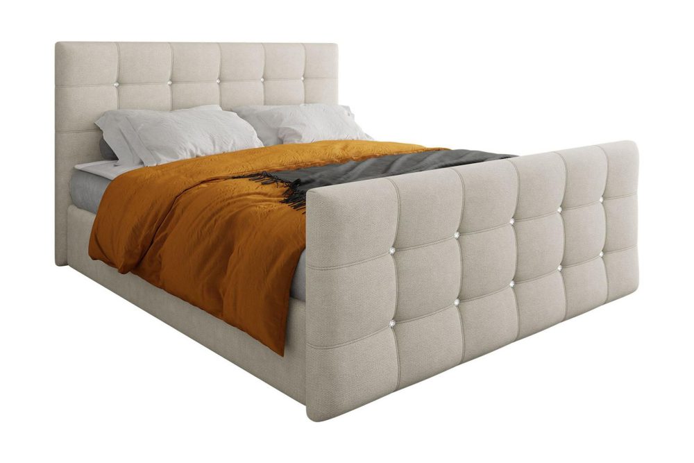 Kleos Kontinentalsäng 140x200cm med Sänggavel Beige Be