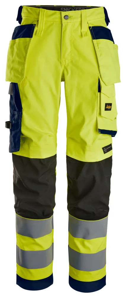 Snickers Workwear 6743 Arbetsbyxa gul, varsel 48