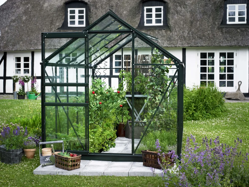 Halls Popular 106 F09898 Växthus 6,2 m², grön