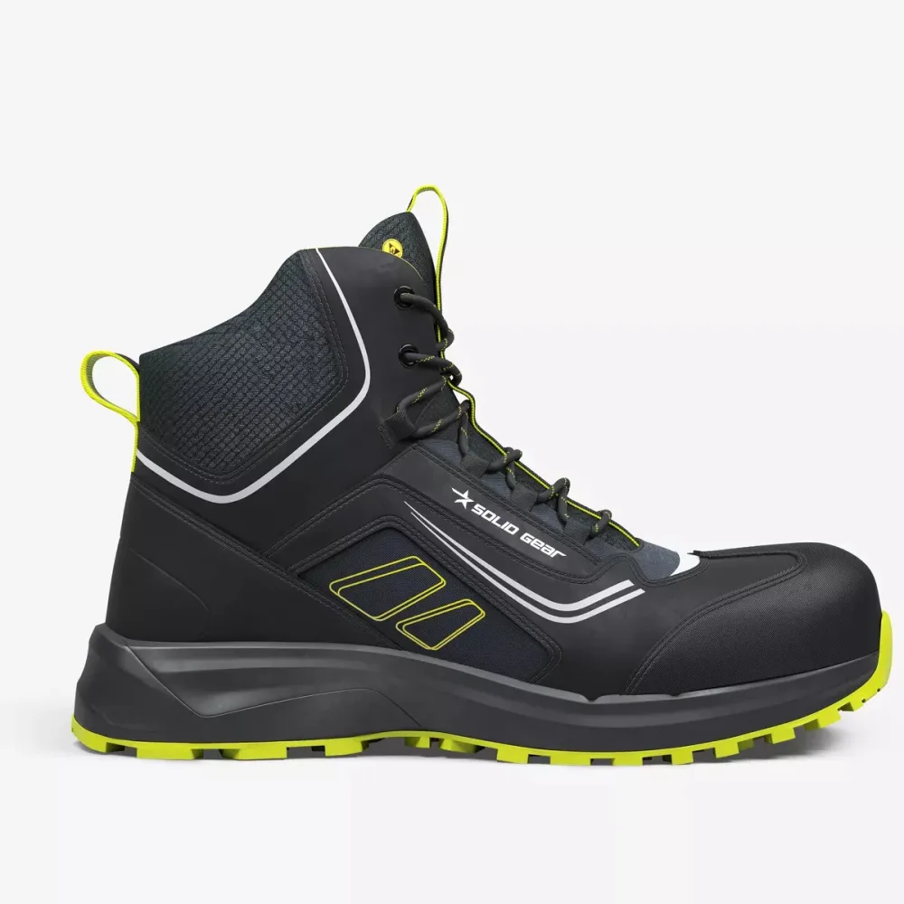 Solid Gear Adapt Mid Skyddskänga S3L, ESD, svart/gul 40