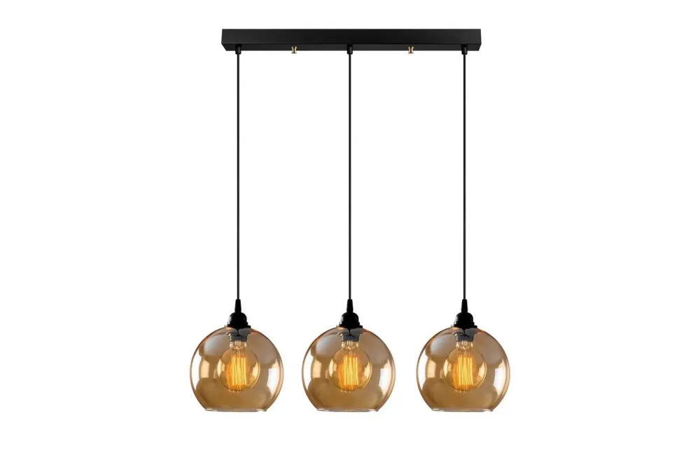 Taklampa Elanorstead Tre Rany / Svart Horisontell