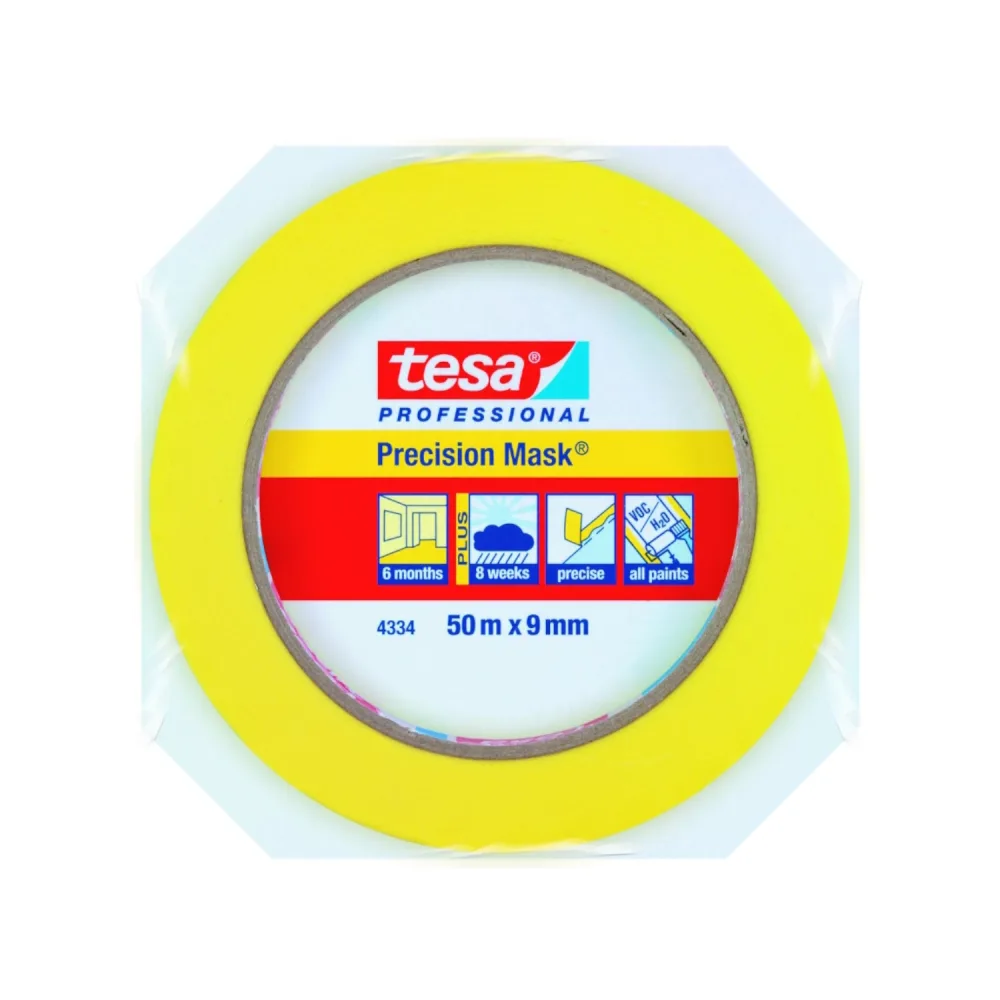Tesa Maskeringstejp 9mmx50m Gul | Beställ Online